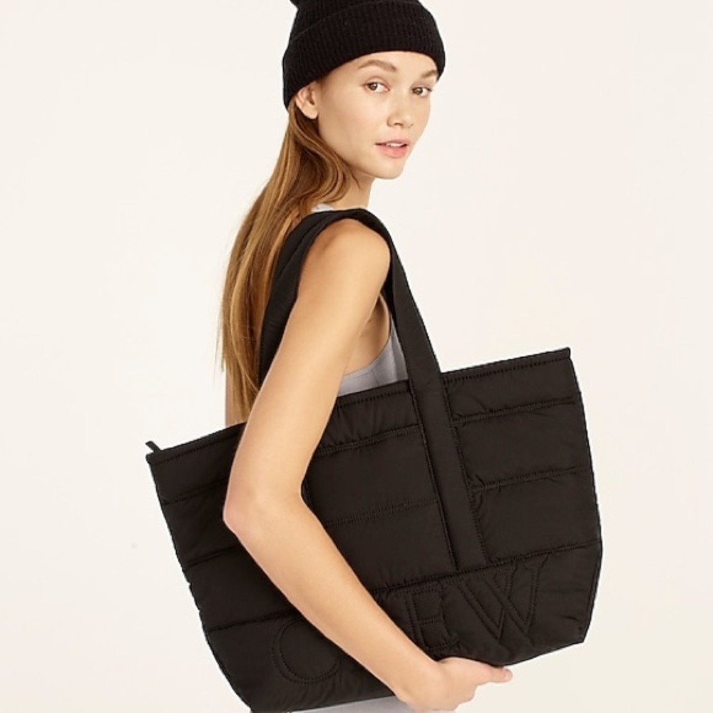 J.Crew Nylon logo puffer tote bag with PrimaLoft® BC240